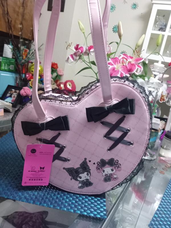 Hot Topic Her Universe My Melody X Kuromi Lolita Figural Heart Bag