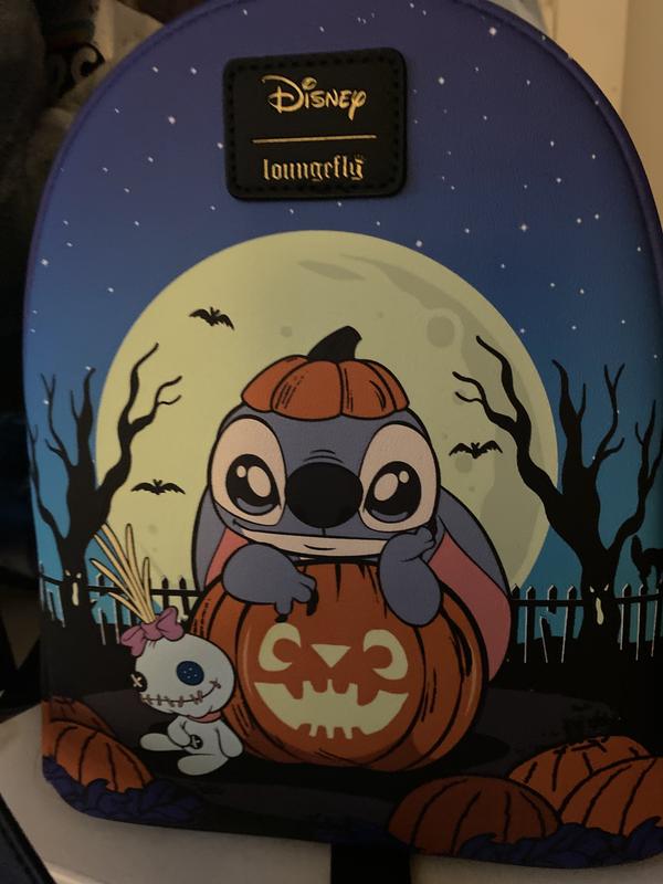 Loungefly Disney Stitch Pumpkin Glow-In-The-Dark Mini Backpack