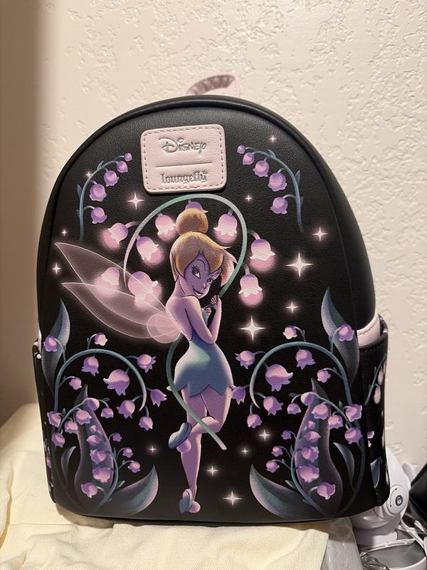 disney fairies tinkerbell purple backpack mini Peter Pan Tinker Bell Wondapop 11" Vegan Leather ~12 x 9 x 4 Small Rolling Backpack - Disney