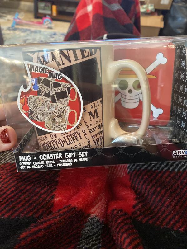One Piece Wanted Heat-Change Mug and Coaster Set