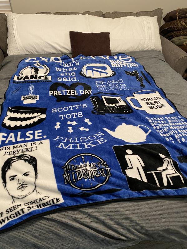 The Office Quotes Icons Throw Blanket Hot Topic