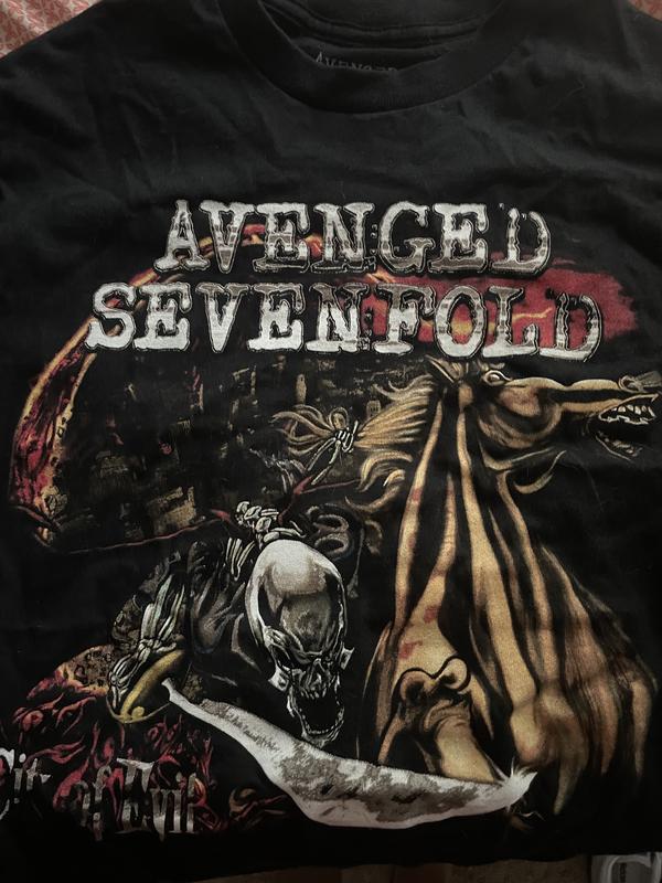 T-shirt Double Face Avenged Sevenfold City Of Evil 20 Ans - Taille M Noir - Neuf