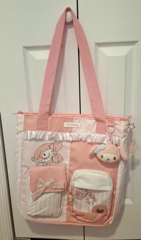 My Melody Pompompurin Foldable Travel Luggage Trolley Tote - Foto 6