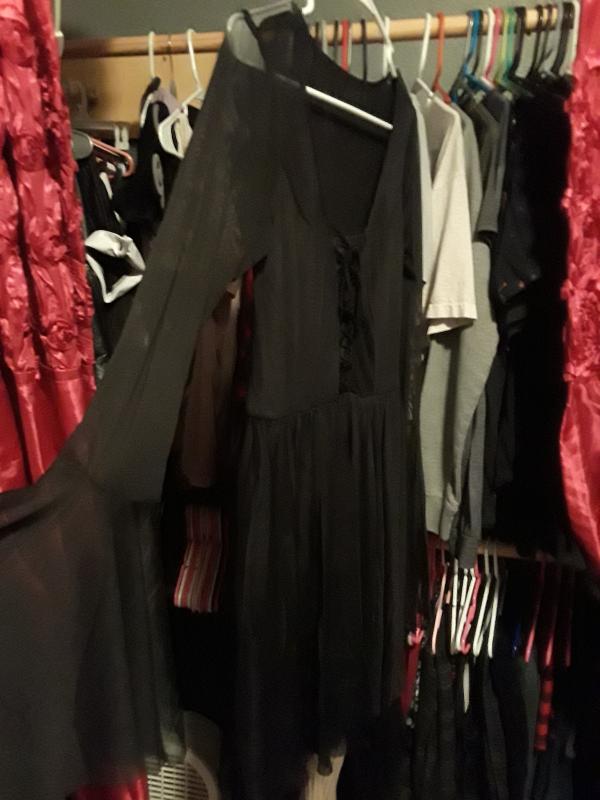 halloween costume ideas for a black dress Signe Ruffle Mini Dress – Gretta & Co main image 0
