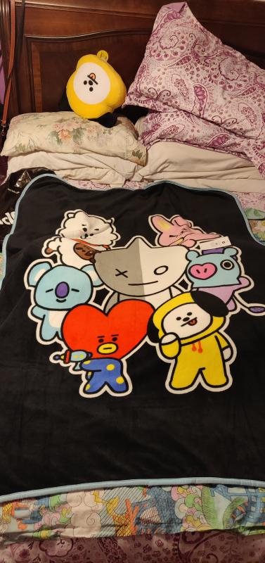 BT21 Group Plush Throw Blanket Hot Topic