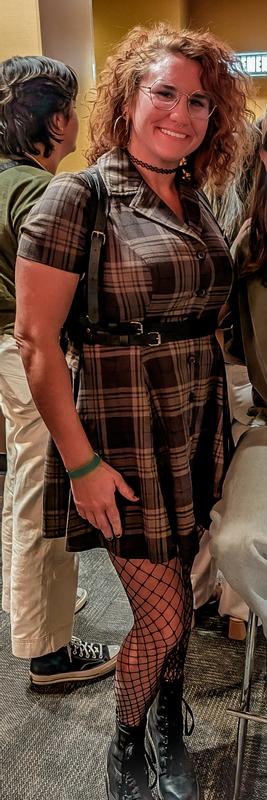 open lace back dress Darlene Vintage Swing Dress in Dark Green Plaid Print main image 1