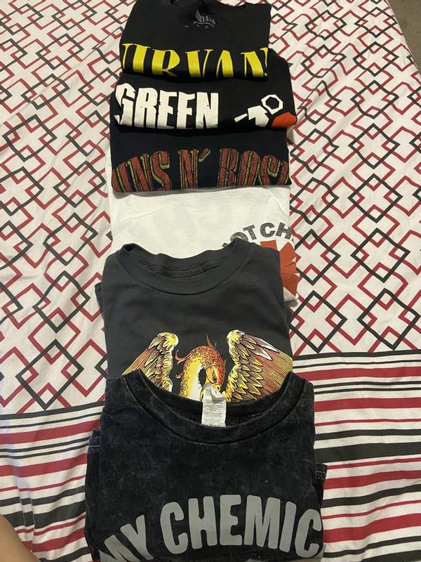 Green Day Shirt Revolution Raid Mens XL Mall Brand Black Hot Topic Crew Neck