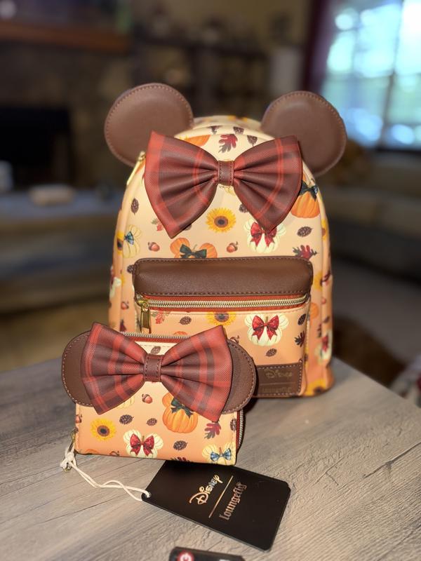 Loungefly Disney Minnie Mouse Fall Pumpkin Mini Backpack  display picture 3
