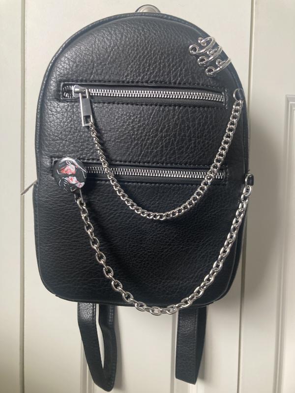 Silver Chains & O-Rings Mini Backpack | Hot Topic