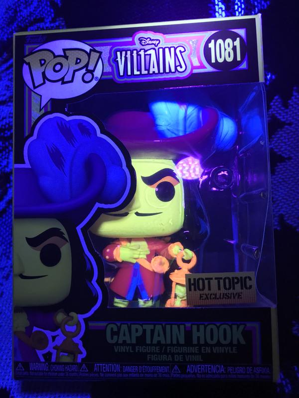Disney Villains Pop! Captain Hook (Blacklight) Vinyl Figure Hot Topic  Exclusive