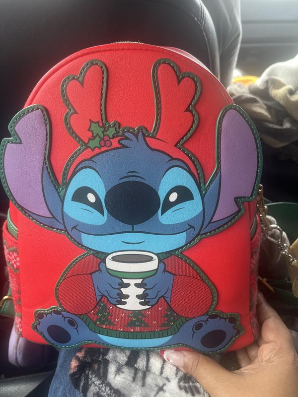 Loungefly Disney Stitch Holiday Sweater Mini Backpack | Hot  display picture 3