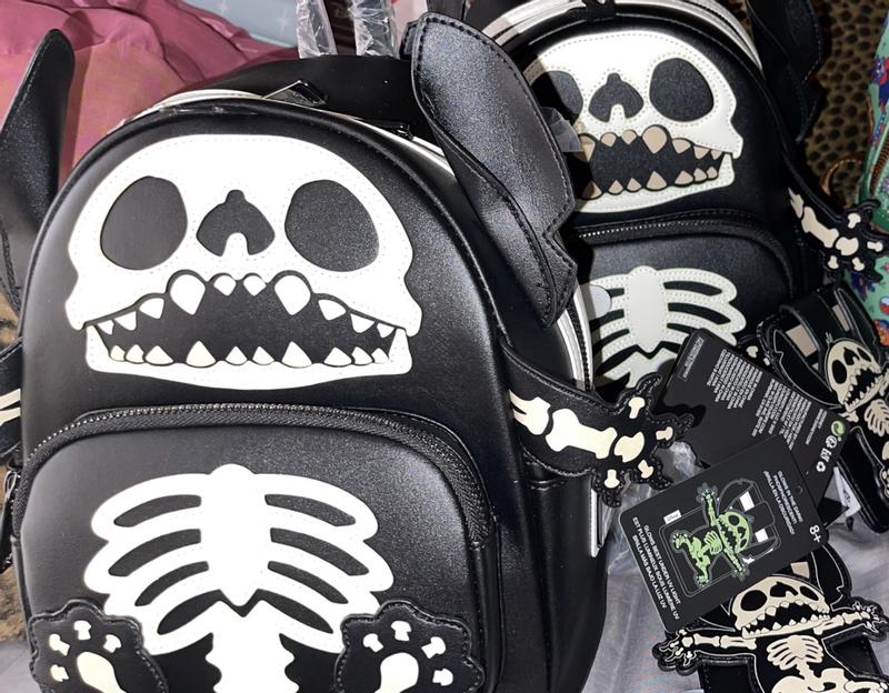 Loungefly, Bags, Sdcc 222 Loungefly Disney Skeleton Stitch Glow In The  Dark Exclusive Backpack