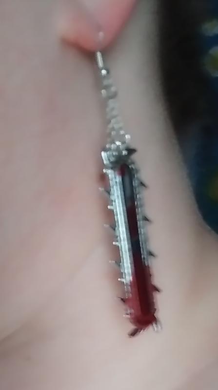 アクセサリー CHAINSAW BLADE AND FLOWER EARRING アクセサリー CHAINSAW BLADE AND FLOWER EARRING CHAINSAW BLADE AND