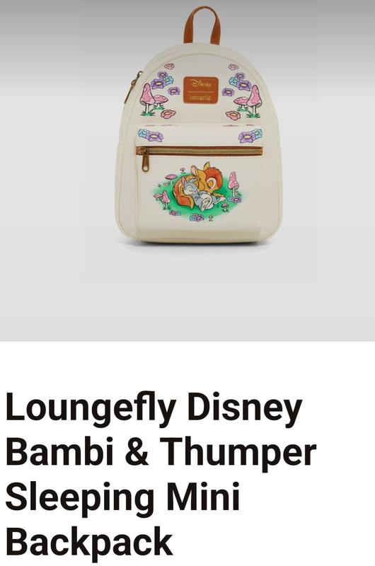 ☆Disney限定Loungefly Bambi and Thumper sleepingミニBackpack Loungefly Disney Bambi Thumper Figural Cosplay Mini Backpack