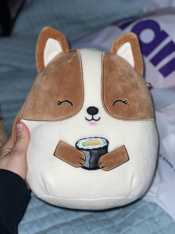 Squishmallow Regina The Corgi Holding Boba 8 Inch (Hot Topic Exclusive) Plush Brown/White