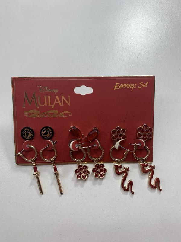 Disney Mulan Icon Stud Hoop Earring Set Hot Topic