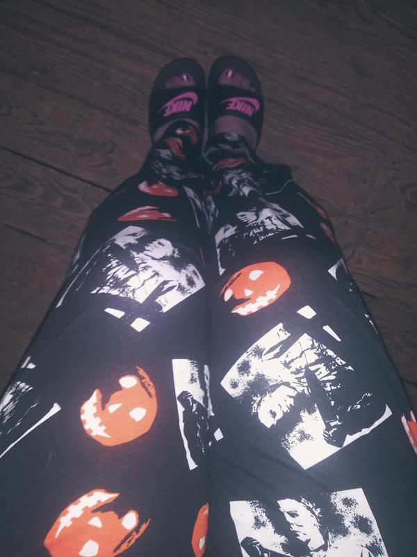 Halloween Michael Myers Pumpkin Girls Pajama Pants Plus Size