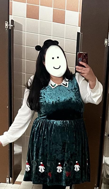 Her Universe Disney Holiday Velvet Long-Sleeve Dress | Hot Topic