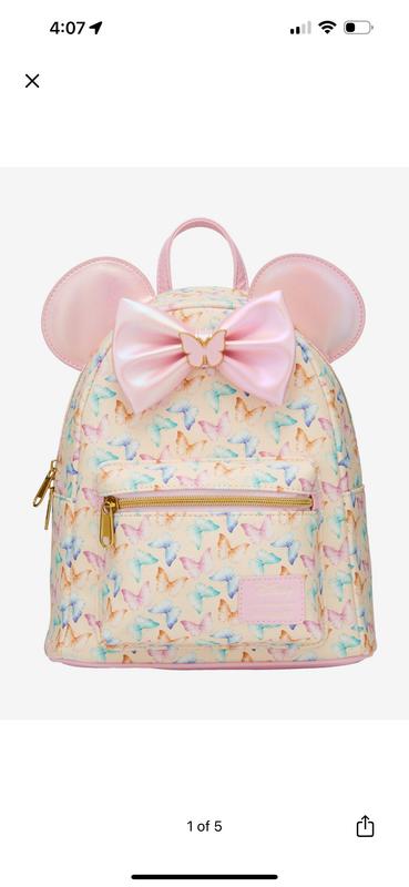 gamer minnie mouse mini backpack 11-inch Vegan Leather Spring 2025 Release Make every school day bright Minnie Mouse Quilted Mini Backpack