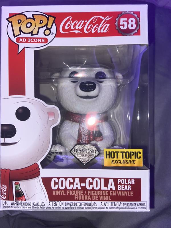 Funko Coca-Cola Diamond Collection Pop! Ad Icons Coca-Cola Polar Bear Vinyl  Figure Hot Topic Exclusive
