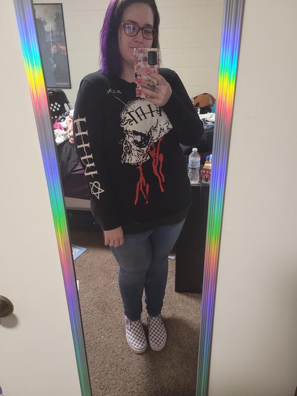 トップス \"Blood Storm\" Skull Damaged Long Sleeve Internal Bleeding