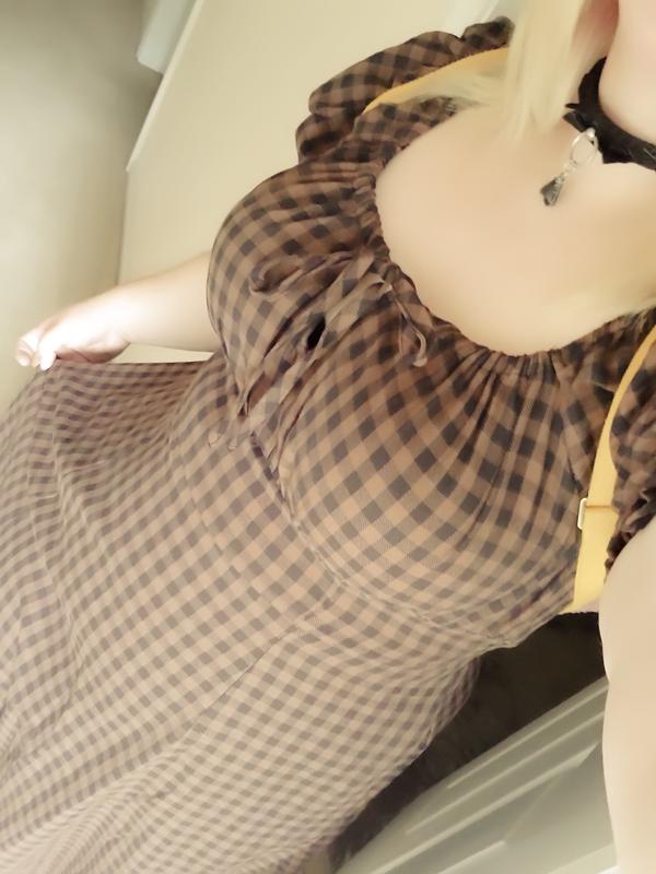 thorn & fable brown plaid button-down tank midi dress Entro Black and Cream Plaid Cotton Midi Dress main image 1