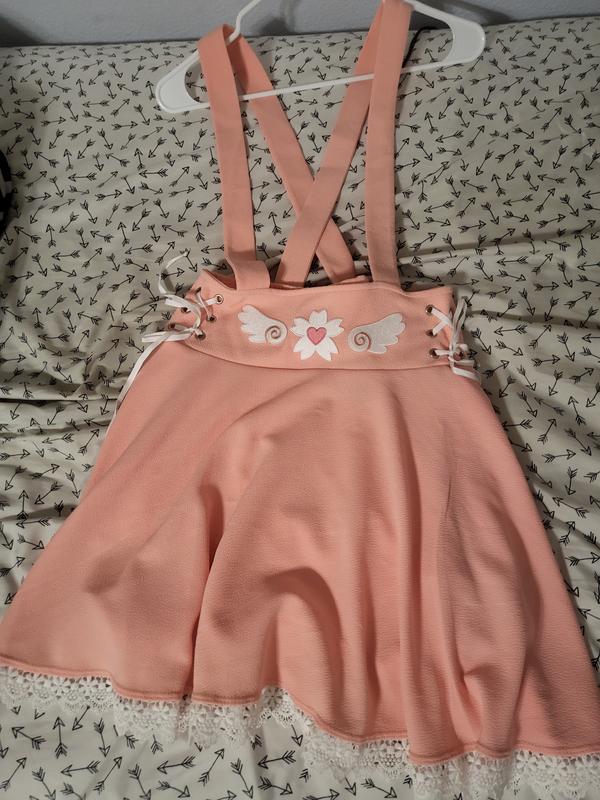 Pink Sakura Lace-Up Suspender Skirt | Hot Topic