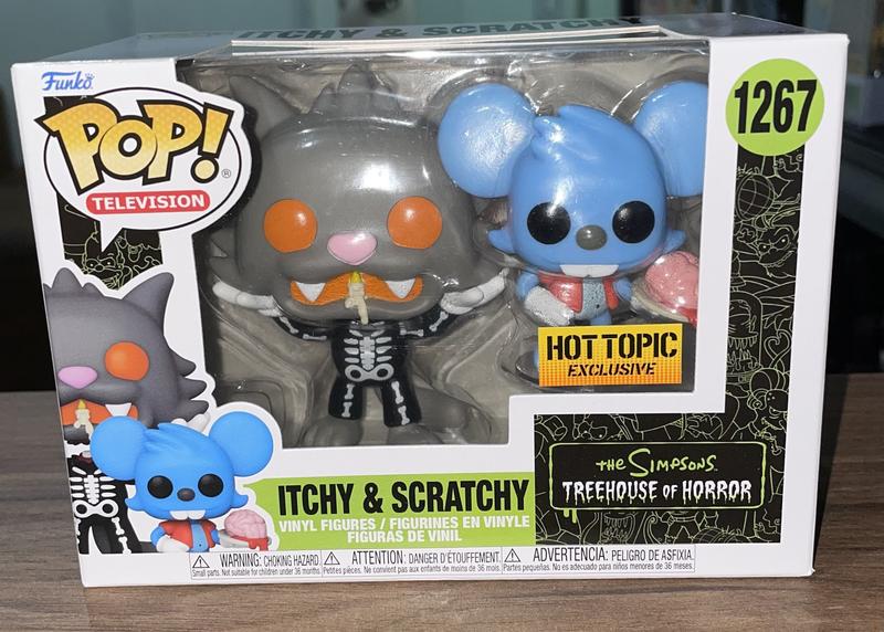 Funko The Simpsons Halloween Pop! Television Itchy & Scratchy (Skeleton)  Vinyl Figure Hot Topic Exclusive