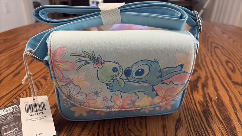 Loungefly Disney Stitch & Scrump Flowers Crossbody Bag | Hot