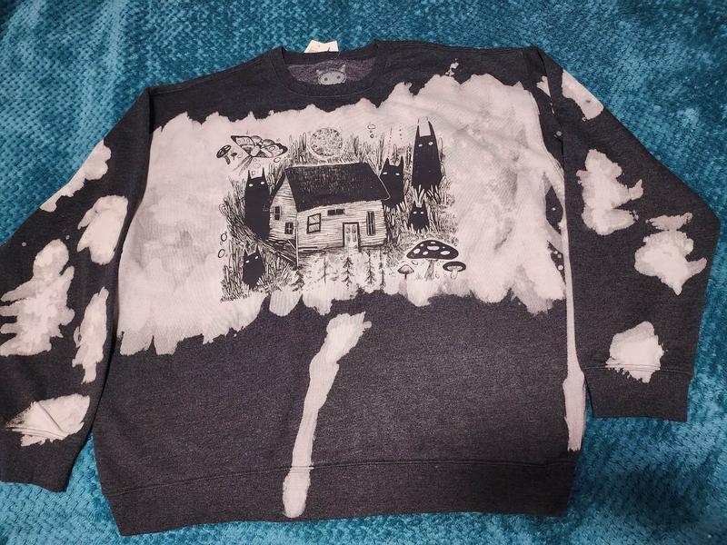 House & Creatures Acid Wash Girls Sweatshirt By Guild Of Calamity