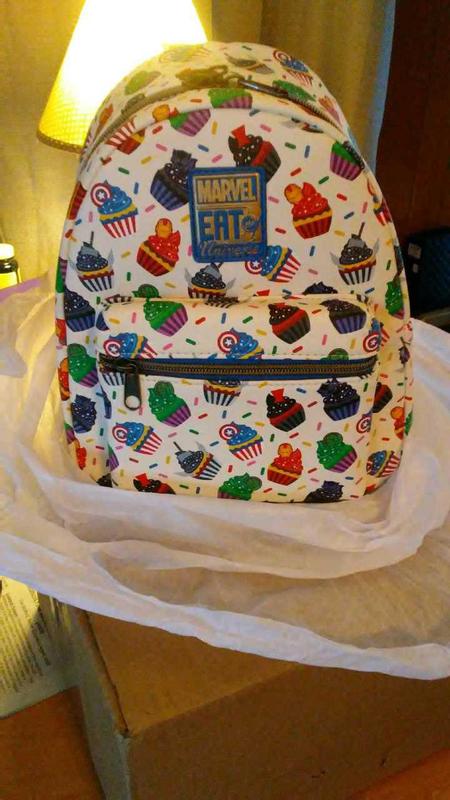 Marvel Eat the Universe Loungefly Backpack - Colorful Cupcake Design Disney Loungefly Marvel Avengers Eat The Universe Cupcakes  main image 2