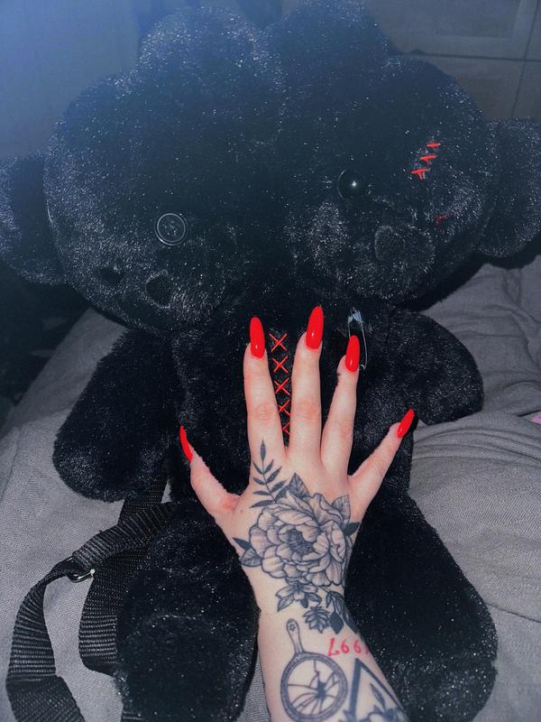 Black Double-Headed Teddy Bear Plush Backpack | Hot Topic Black Double-Headed Teddy Bear Plush Backpack | Hot Topic