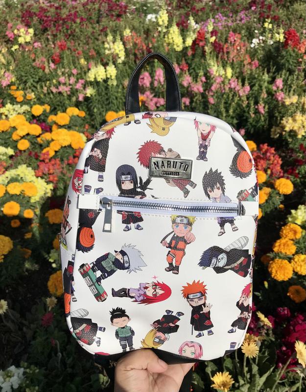 Naruto Shippuden Chibi Characters Mini Backpack & Tech Wallet Set  Bioworld NWT