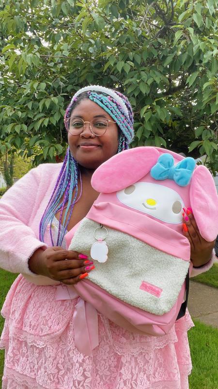 My Melody Fuzzy Strawberry Backpack | Hot Topic display picture 3