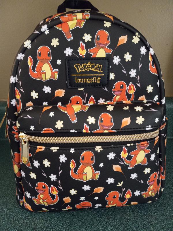 Loungefly Charmander Daisy Mini Backpack Bag Daisies POKÉMON All Over Print Blk ?Loungefly Pokemon Charmander Floral Mini Backpack - New  main image 4