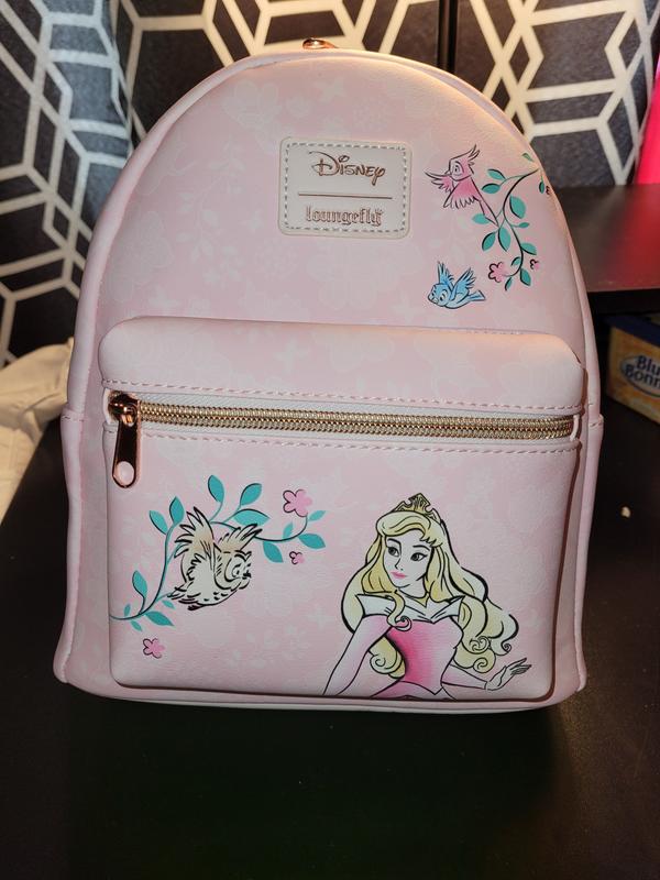 ☆Disney限定Loungefly 眠れる森の美女Aurora BirdsミニBackpack Loungefly Disney Sleeping Beauty Aurora Birds Sketch Mini