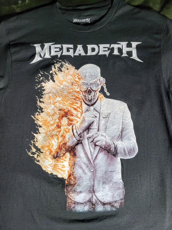Megadeth Flaming Vic Rattlehead Album Cover T-Shirt | Hot Topic