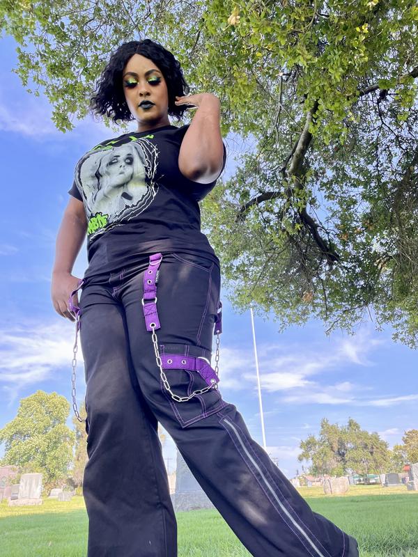 Tripp Black & Purple Street Pants