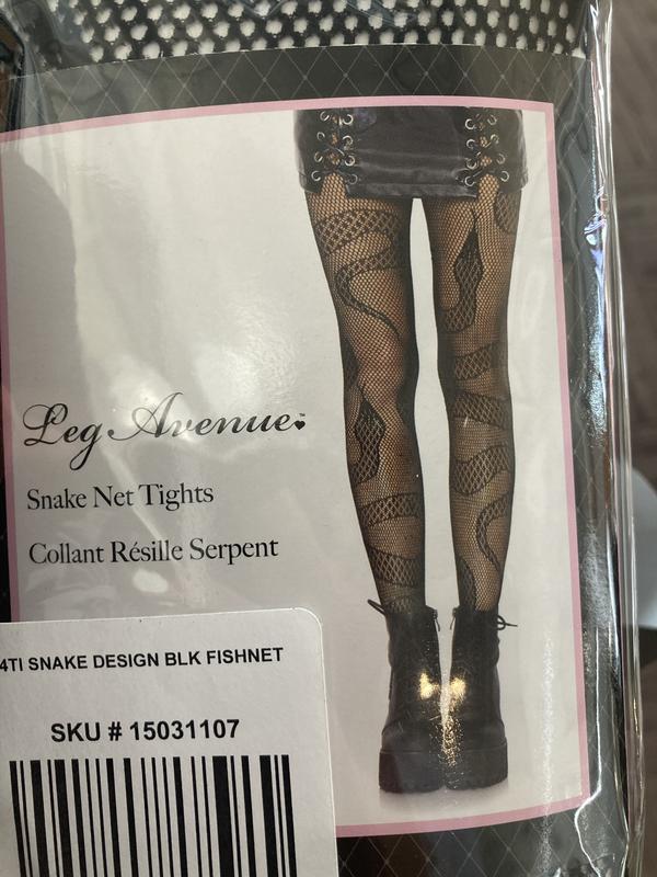 Leg Avenue Black Snake Fishnet Tights