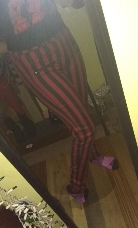 Blackheart Black Red Stripe Zipper Stingerette Jeans Hot Topic