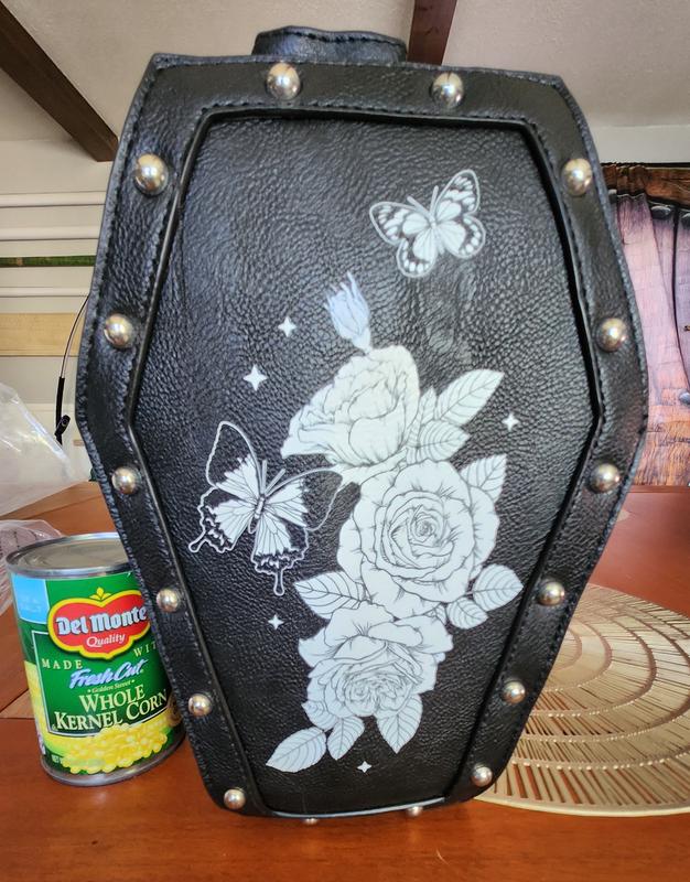 Butterfly Rose Coffin Mini Backpack | Hot Topic display picture 2