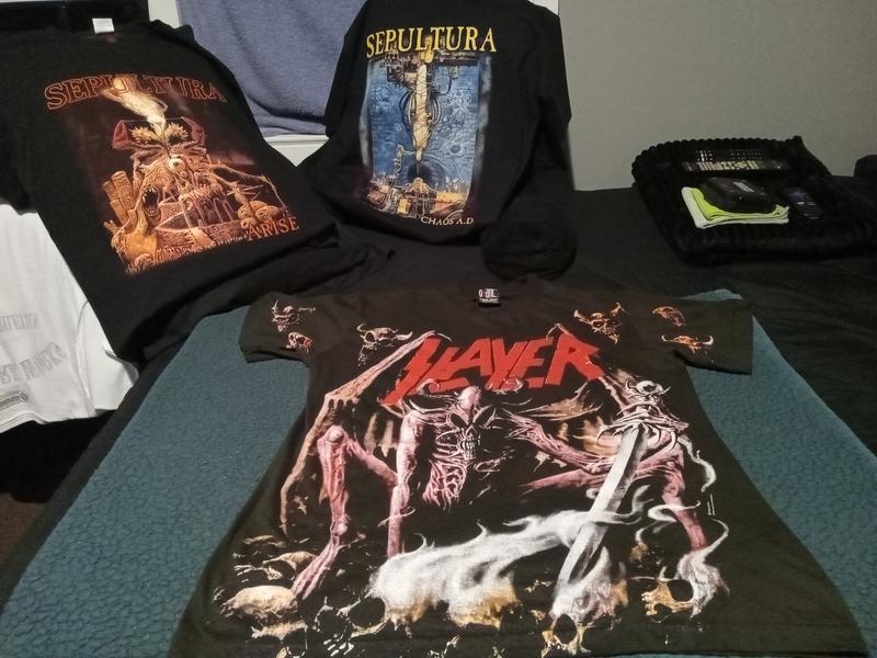 Slayer Official Band T-Shirt – Skull Helmet Cross Swords Logo Men's Black T-Shirt
