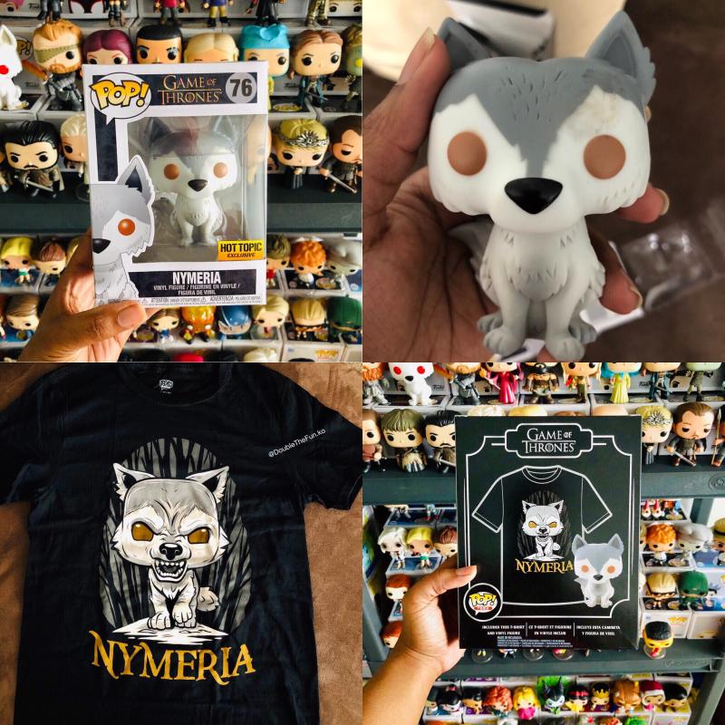 Nymeria funko pop and hot sale tee