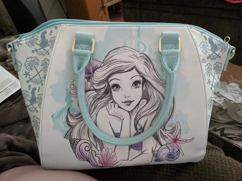 Loungefly disney the little mermaid blue watercolor satchel bag new arrivals