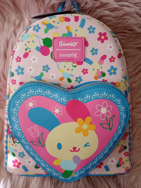 Loungefly U*SA*HA*NA Heart‎ Plaid Backpack Sanrio Artsy Colorful Ballerina Bunny Loungefly U*SA*HA*NA Heart Plaid Mini Backpack | Hot Topic main image 3
