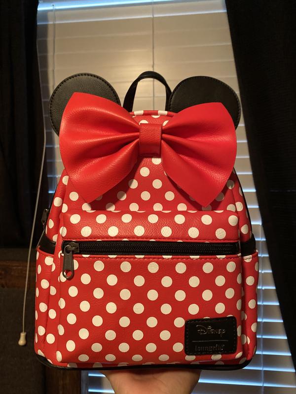  Customer reviews: Loungefly x Minnie Mouse Denim Polka Dot Mini  Backpack