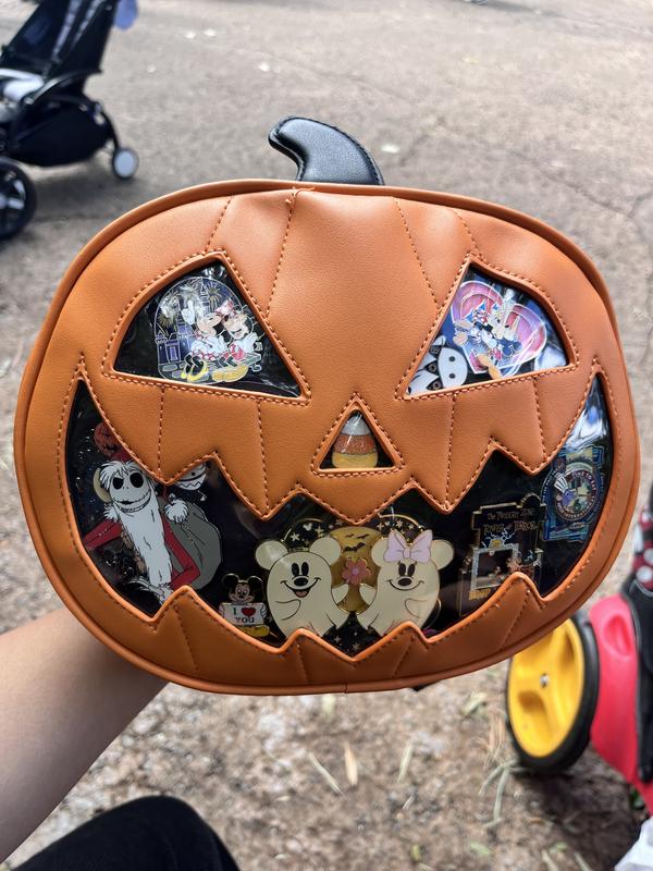 Pumpkin Figural Pin Collector Backpack | Hot Topic