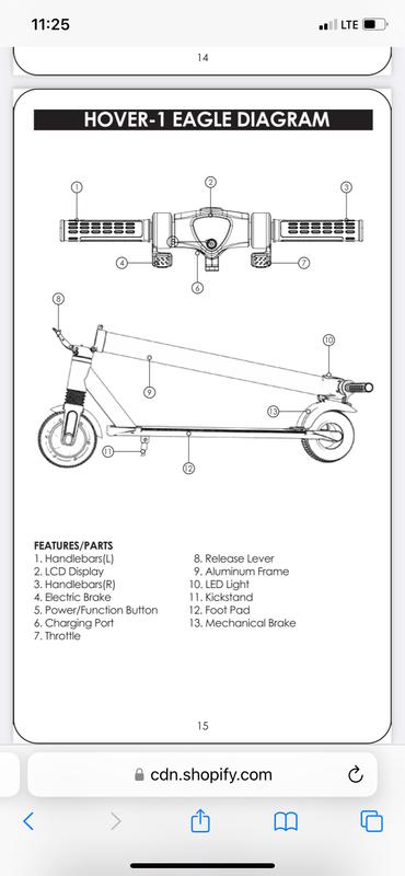 Hover 1 scooter parts sale