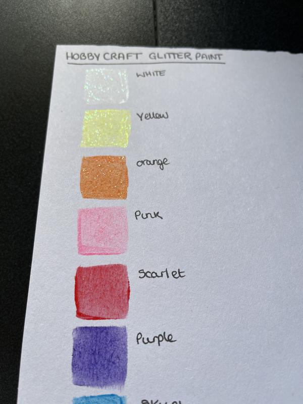 Glitter Acrylic Paints 12ml 12 Pack