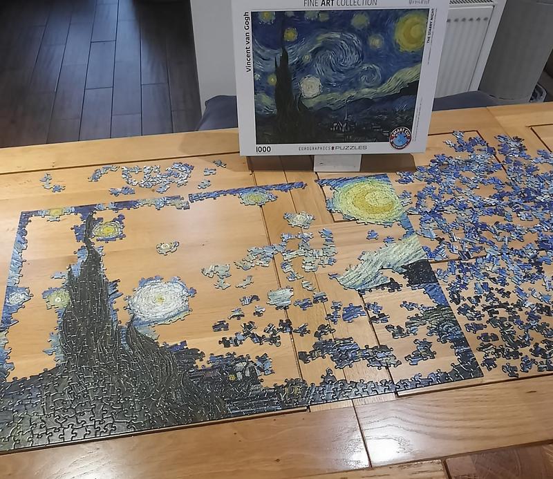 D-Toys Puzzle 1000 Pezzi 'La Notte Stellata' Di Van Gogh – Dimensioni 67,9 X 47 Cm – Qualità Premium, Materiali Riciclati